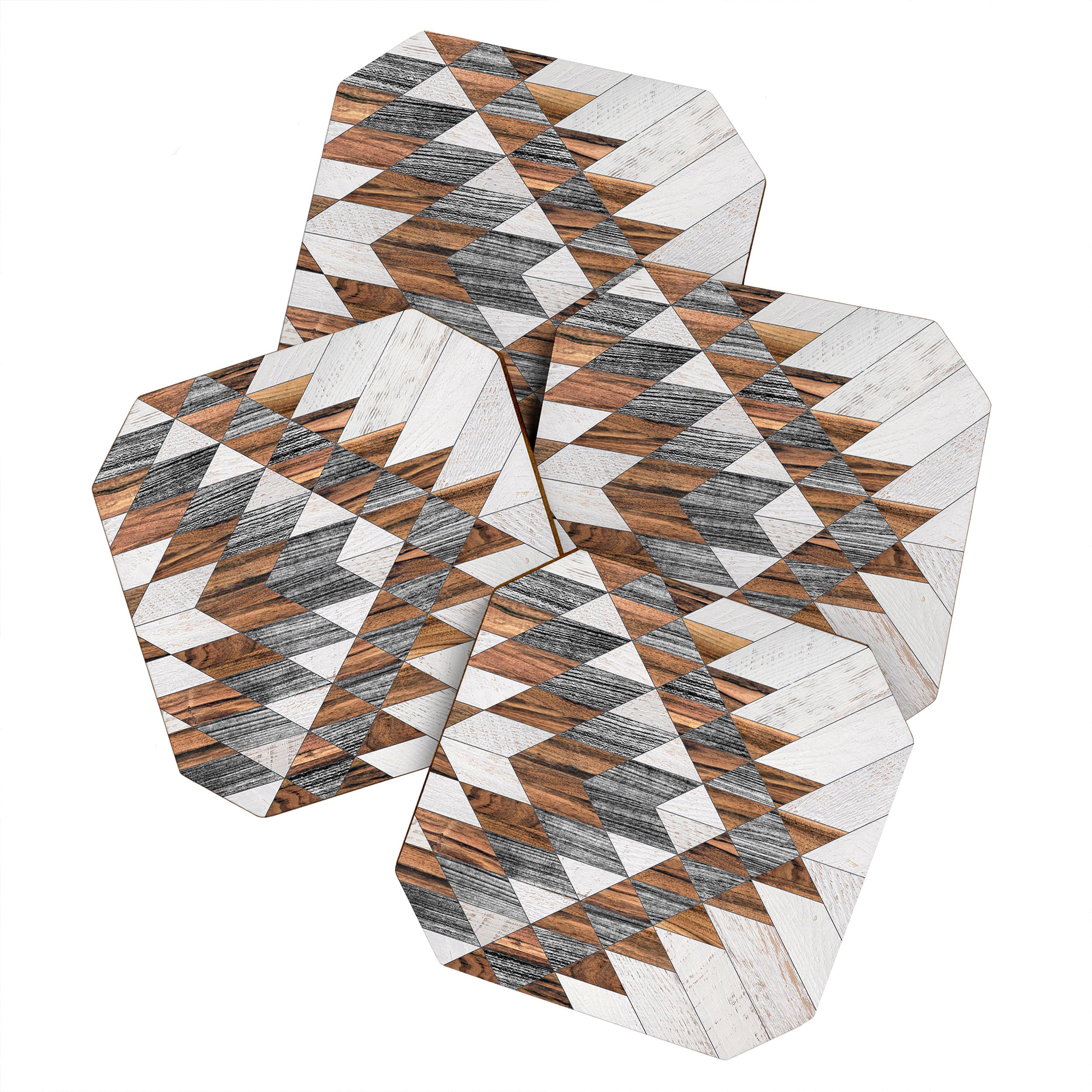 Urban Tribal Pattern No.12 - Aztec - Wood Coaster Gallery Image 1