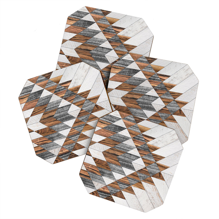 Urban Tribal Pattern No.12 - Aztec - Wood Coaster Gallery Image 1