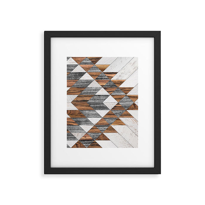 Urban Tribal Pattern No.12 - Aztec - Wood Framed Art Print Gallery Image 1