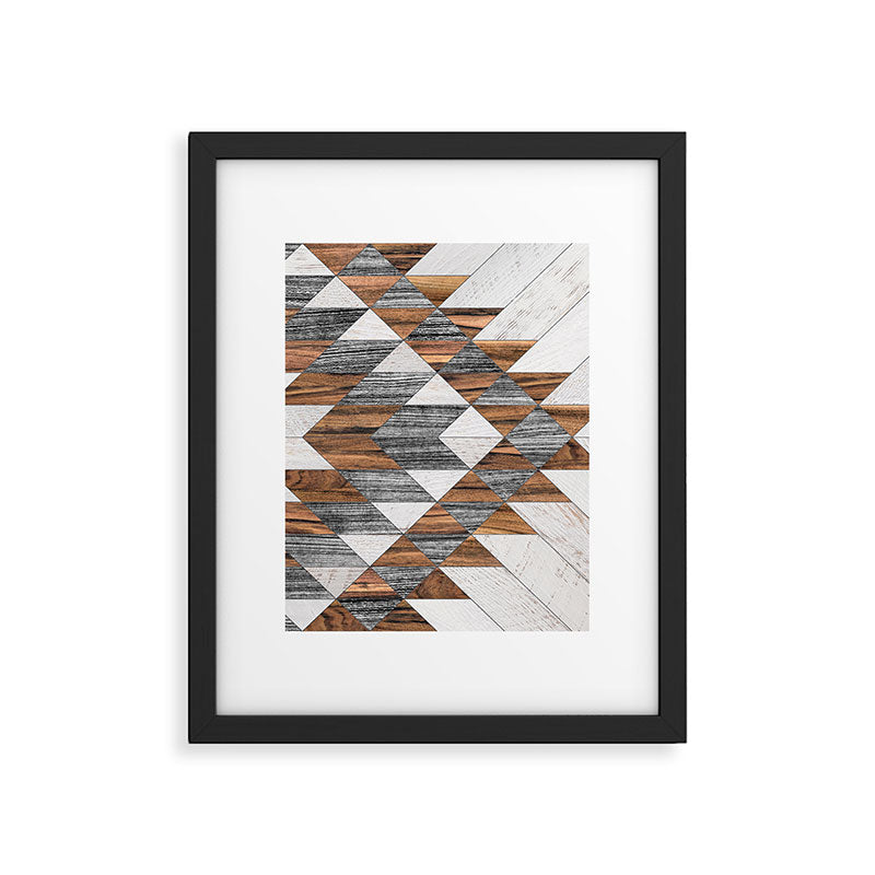 Urban Tribal Pattern No.12 - Aztec - Wood Framed Art Print Gallery Image 6