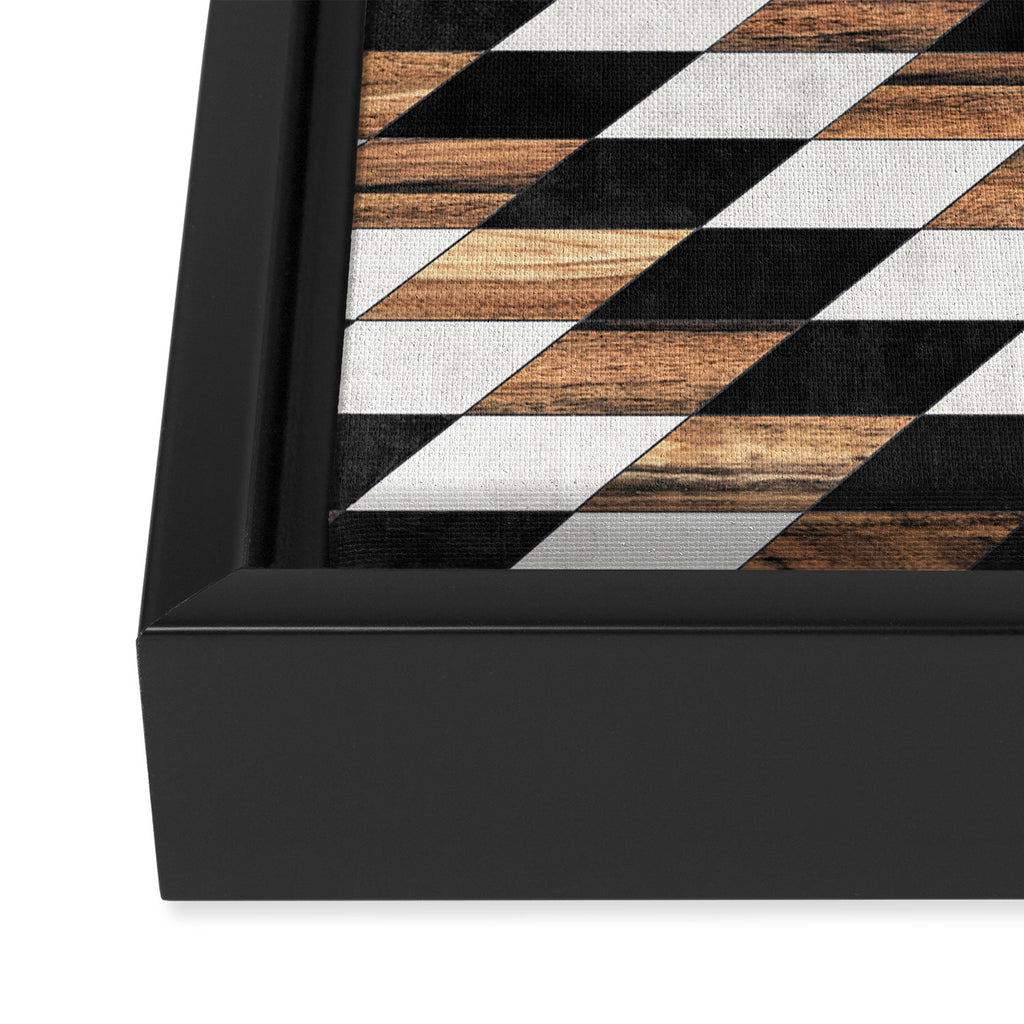 Urban Tribal Pattern No.13 - Aztec - Concrete and Wood Framed Canvas Print Gallery Image 3