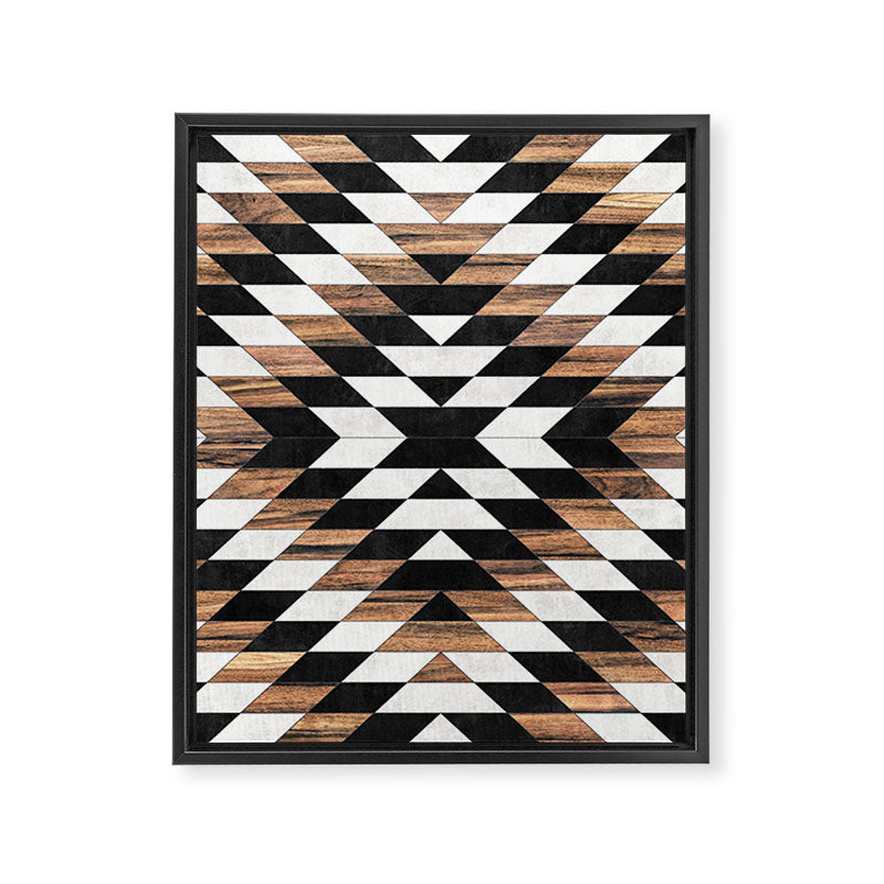 Urban Tribal Pattern No.13 - Aztec - Concrete and Wood Framed Canvas Print Gallery Image 6
