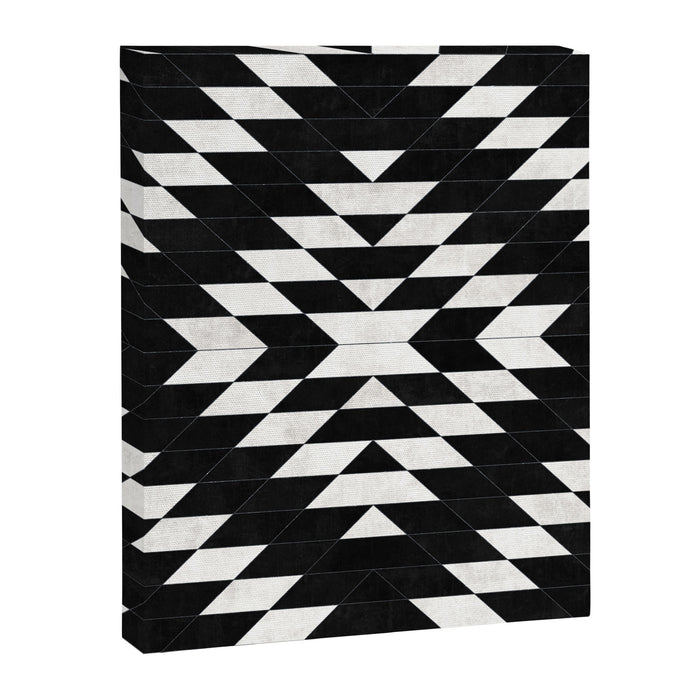 Urban Tribal Pattern No.14 - Aztec - Black Concrete Canvas Print Gallery Image 1
