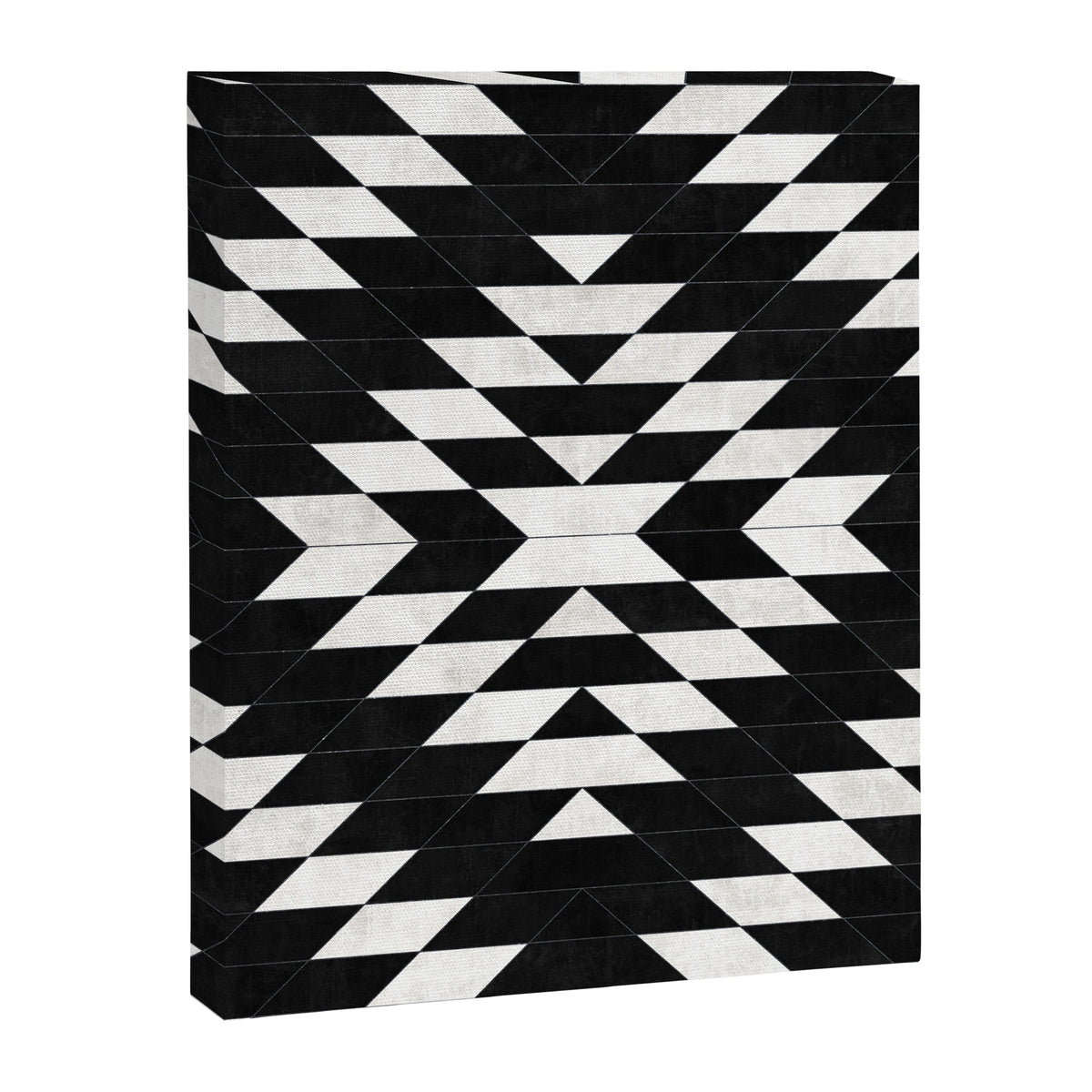 Urban Tribal Pattern No.14 - Aztec - Black Concrete Canvas Print Gallery Image 6