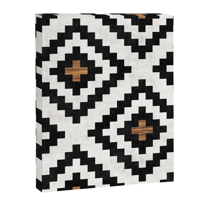Urban Tribal Pattern No.16 - Aztec - Concrete and Wood Canvas Print Gallery Image 1