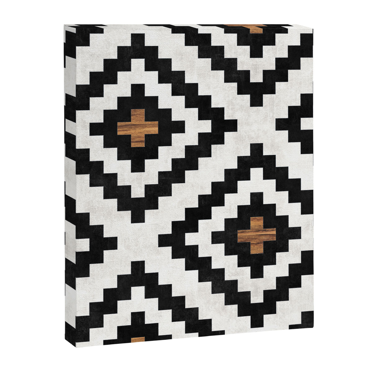 Urban Tribal Pattern No.16 - Aztec - Concrete and Wood Canvas Print Gallery Image 6