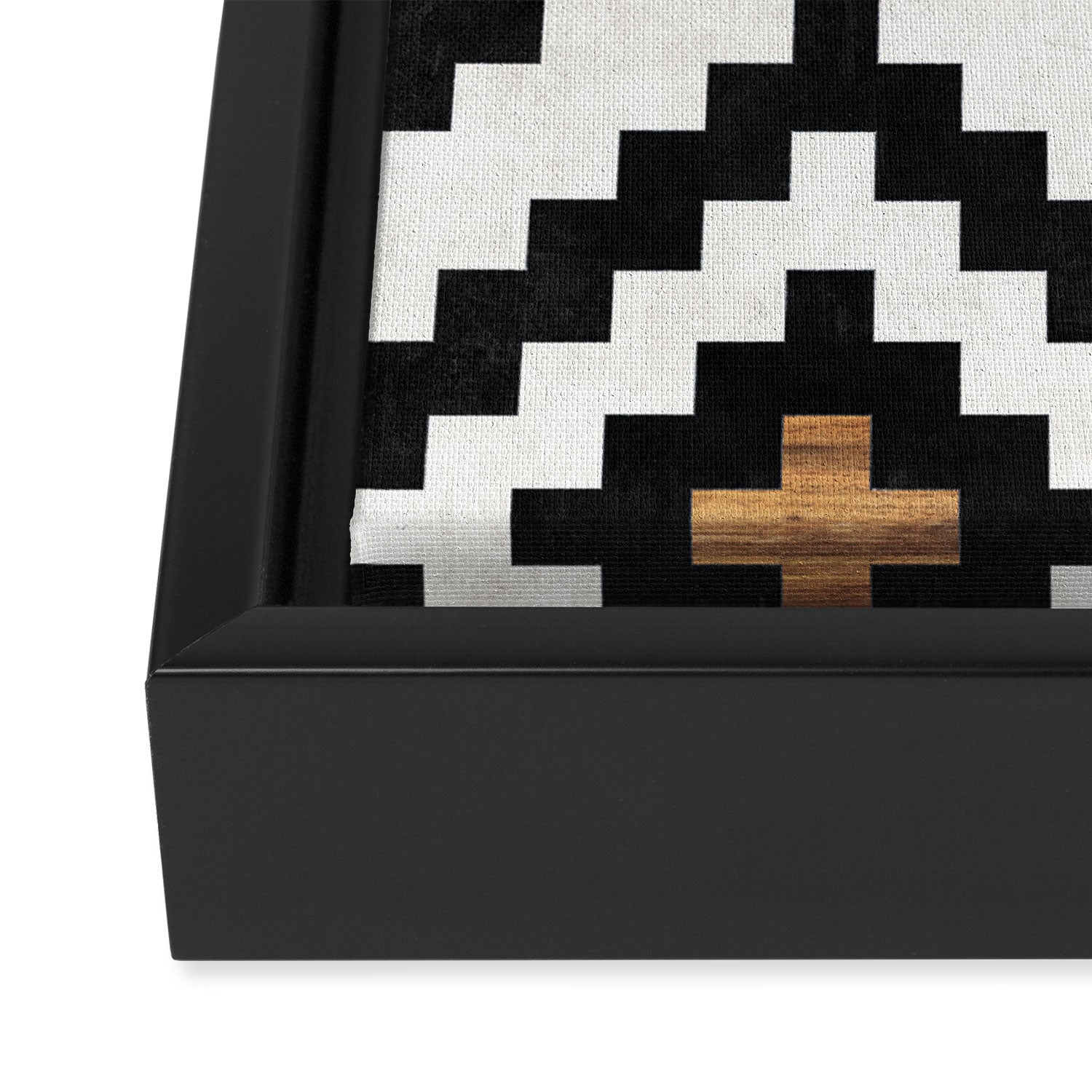 Urban Tribal Pattern No.16 - Aztec - Concrete and Wood Framed Canvas Print Gallery Image 3