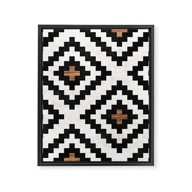 Urban Tribal Pattern No.16 - Aztec - Concrete and Wood Framed Canvas Print Gallery Image 6