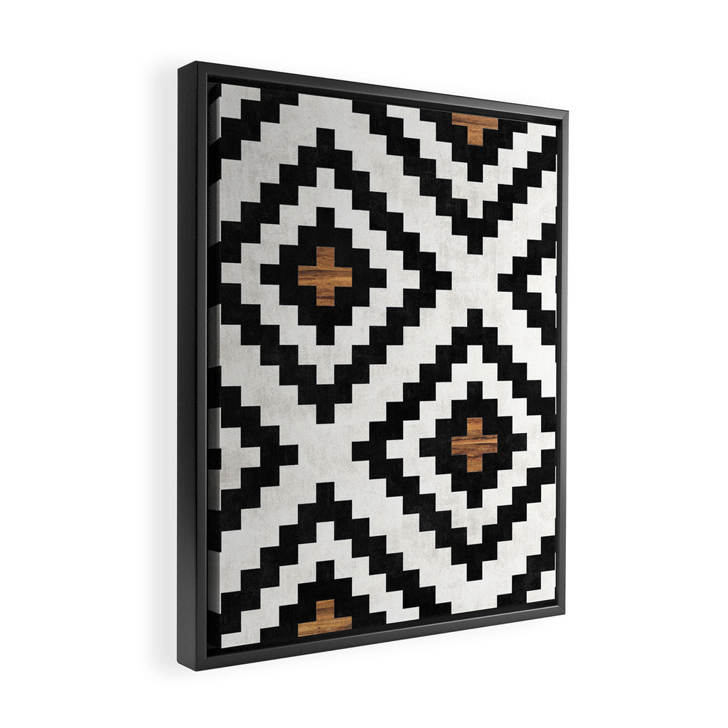Urban Tribal Pattern No.16 - Aztec - Concrete and Wood Framed Canvas Print Gallery Image 2