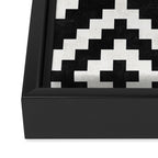 Urban Tribal Pattern No.17 - Aztec - Black and White Concrete Framed Canvas Print Gallery Image 3