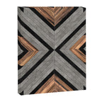 Urban Tribal Pattern No.2 - Concrete and Wood Canvas Print Gallery Image 6