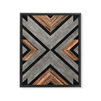 Urban Tribal Pattern No.2 - Concrete and Wood Framed Canvas Print Gallery Image 6