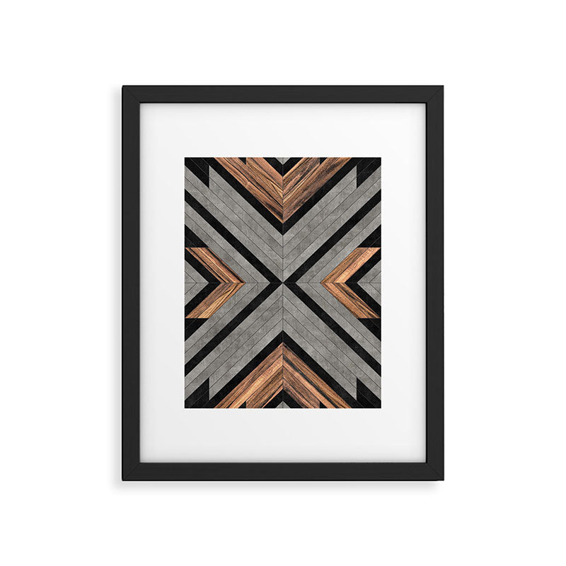 Urban Tribal Pattern No.2 - Concrete and Wood Framed Art Print Gallery Image 5