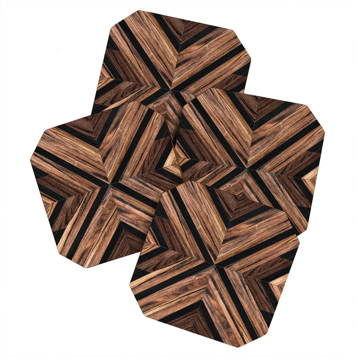 Urban Tribal Pattern No.3 - Wood Coaster Gallery Image 1