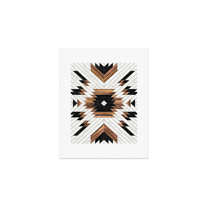 Urban Tribal Pattern No.5 - Aztec - Concrete and Wood Art Print Gallery Image 1