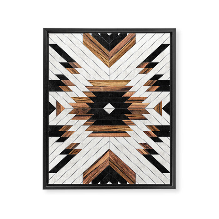 Urban Tribal Pattern No.5 - Aztec - Concrete and Wood Framed Canvas Print Gallery Image 1