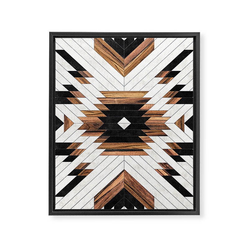 Urban Tribal Pattern No.5 - Aztec - Concrete and Wood Framed Canvas Print Gallery Image 6