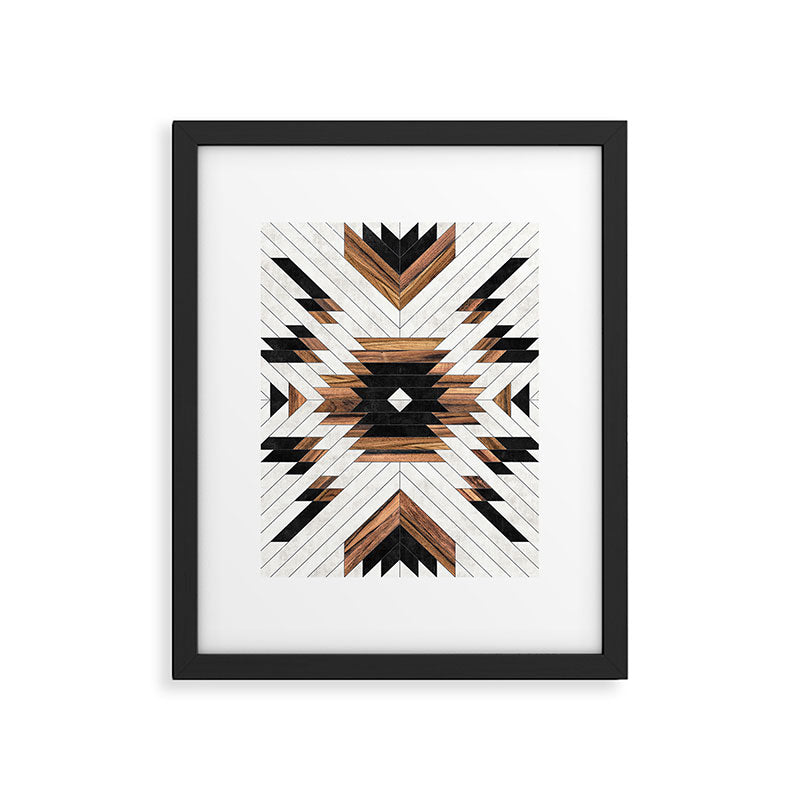 Urban Tribal Pattern No.5 - Aztec - Concrete and Wood Framed Art Print Gallery Image 5