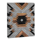 Urban Tribal Pattern No.6 - Aztec - Concrete and Wood Canvas Print Gallery Image 6