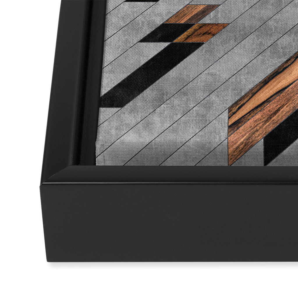 Urban Tribal Pattern No.6 - Aztec - Concrete and Wood Framed Canvas Print Gallery Image 3
