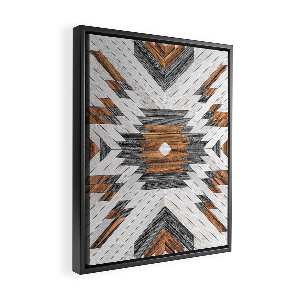 Urban Tribal Pattern No.8 - Aztec - Wood Framed Canvas Print Gallery Image 2