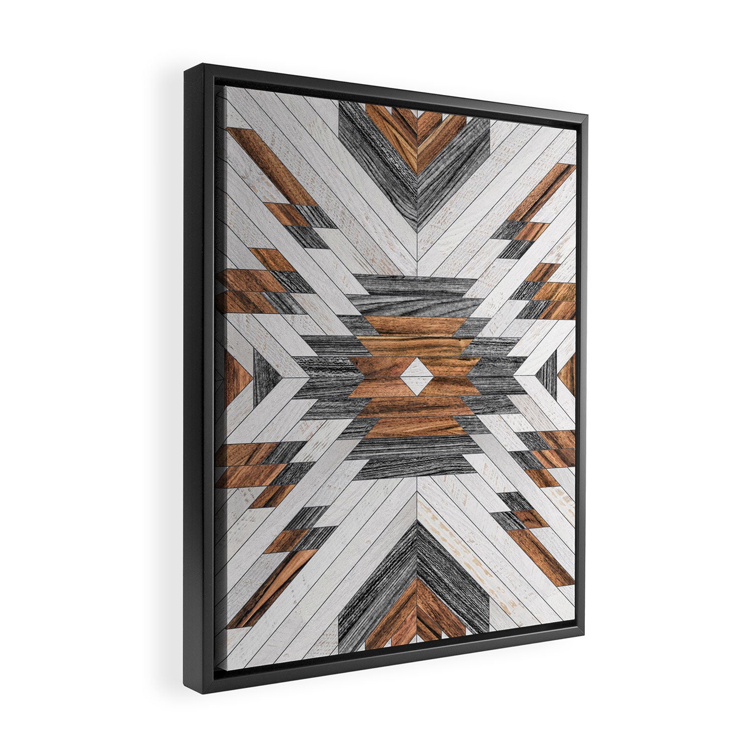 Urban Tribal Pattern No.8 - Aztec - Wood Framed Canvas Print Gallery Image 2