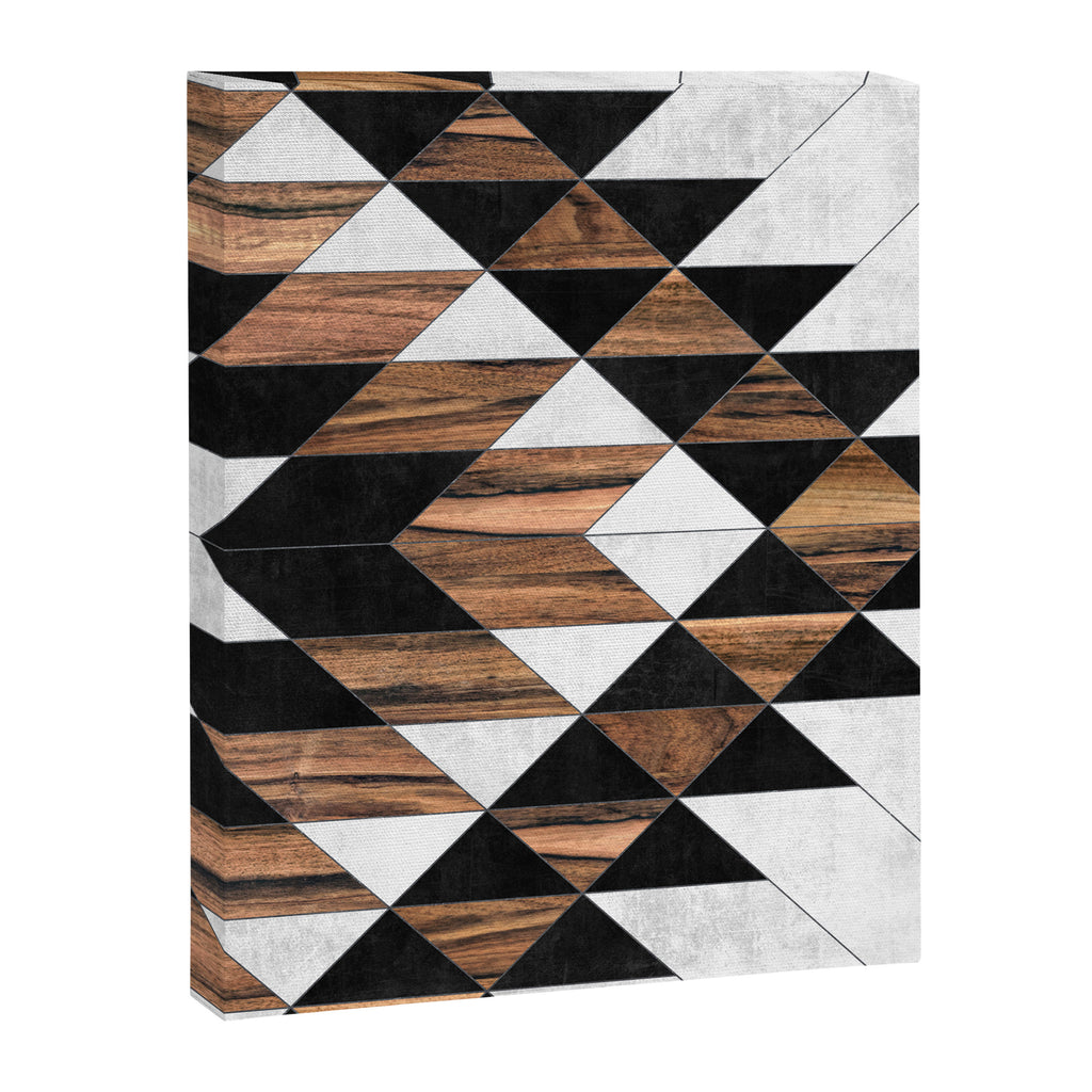 Urban Tribal Pattern No.9 - Aztec - Concrete and Wood Canvas Print Gallery Image 8