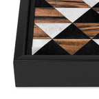Urban Tribal Pattern No.9 - Aztec - Concrete and Wood Framed Canvas Print Gallery Image 3