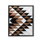 Urban Tribal Pattern No.9 - Aztec - Concrete and Wood Framed Canvas Print Gallery Image 8