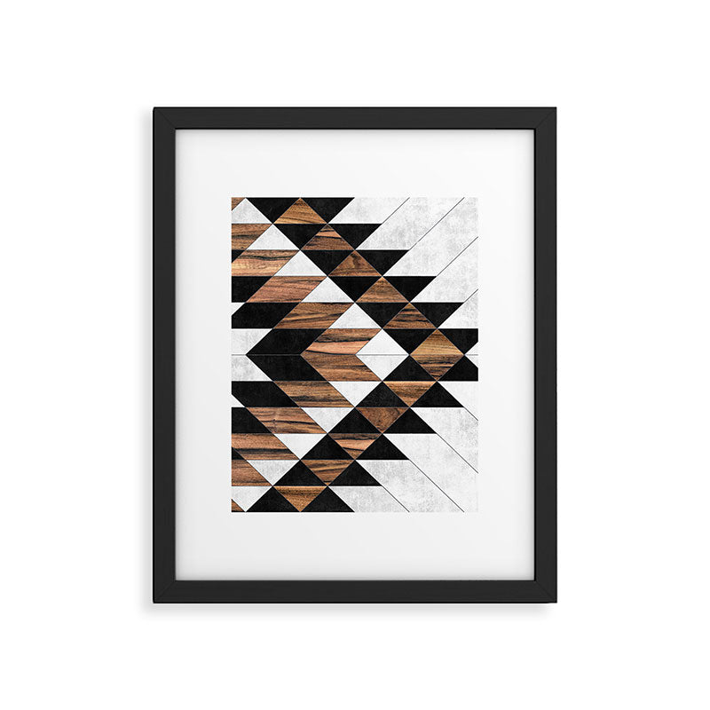 Urban Tribal Pattern No.9 - Aztec - Concrete and Wood Framed Art Print Gallery Image 6