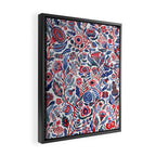 Botanical in red and blue Framed Canvas Print Gallery Image 2