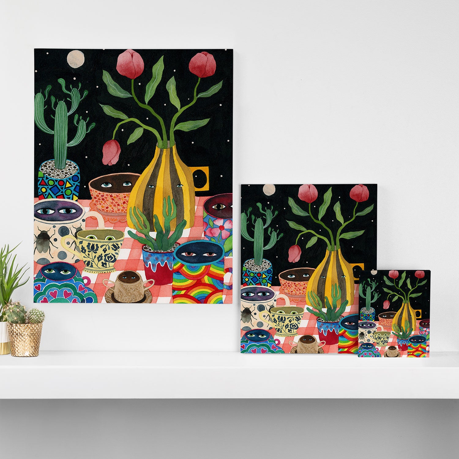 Suspicious mugs 2 Canvas Print Gallery Image 3