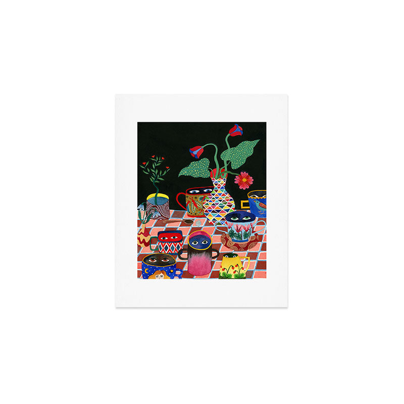 Suspicious mugs 3 Art Print Gallery Image 1