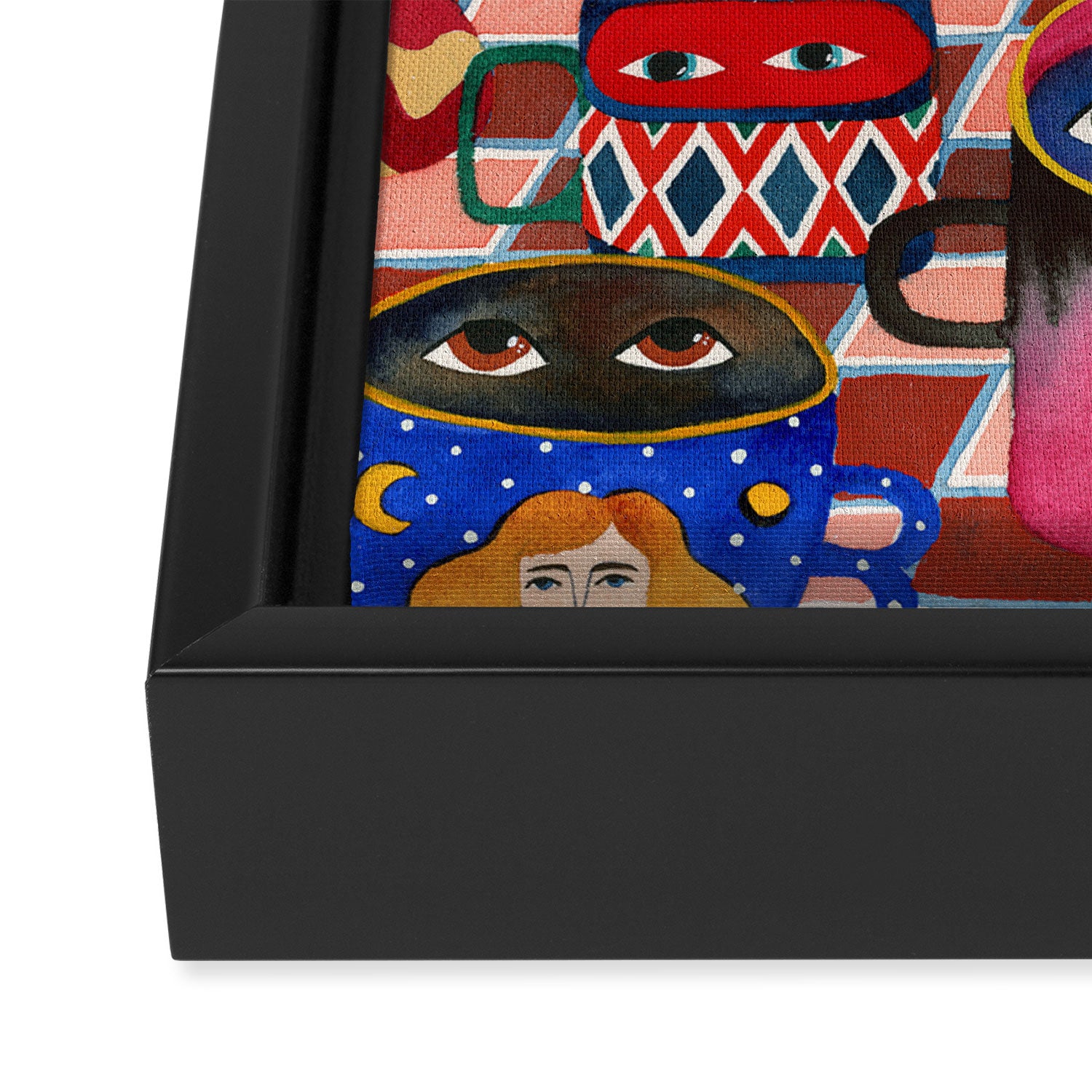Suspicious mugs 3 Framed Canvas Print Gallery Image 3
