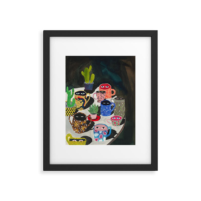Suspicious mugs Framed Art Print Gallery Image 4