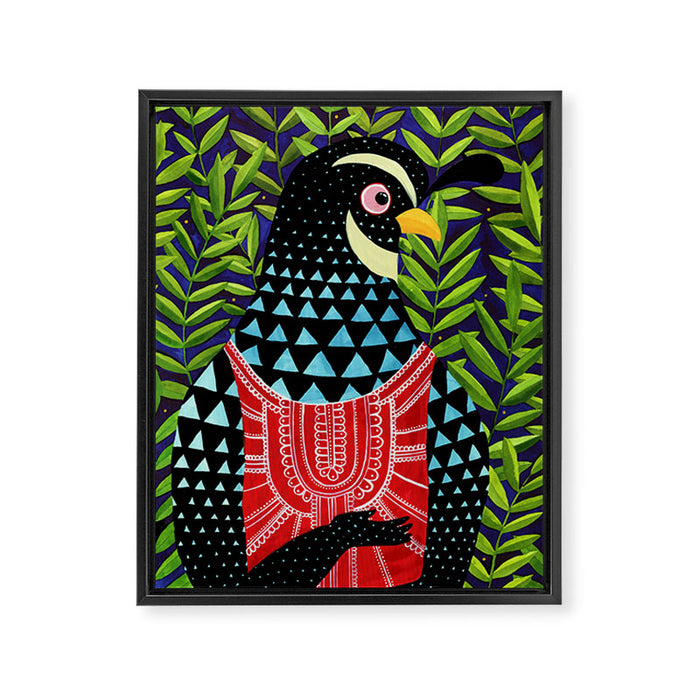 The quail prince has arrived Framed Canvas Print Gallery Image 1